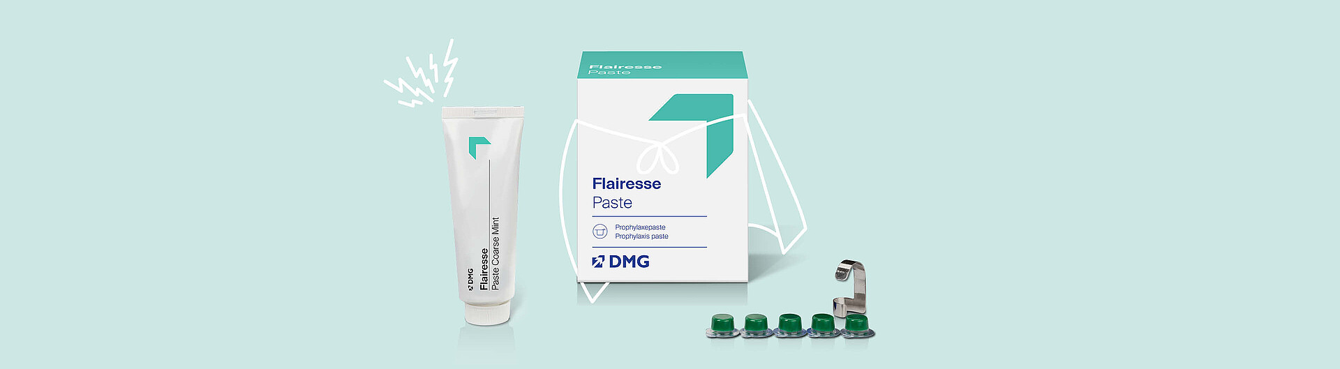 Flairesse Paste en single-use units.